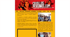 Desktop Screenshot of criollosperuanos.com