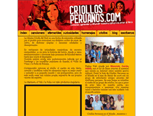 Tablet Screenshot of criollosperuanos.com